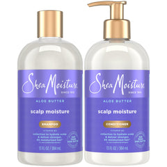 SheaMoisture shampoo bottle showing hydration and cleansing with aloe butter