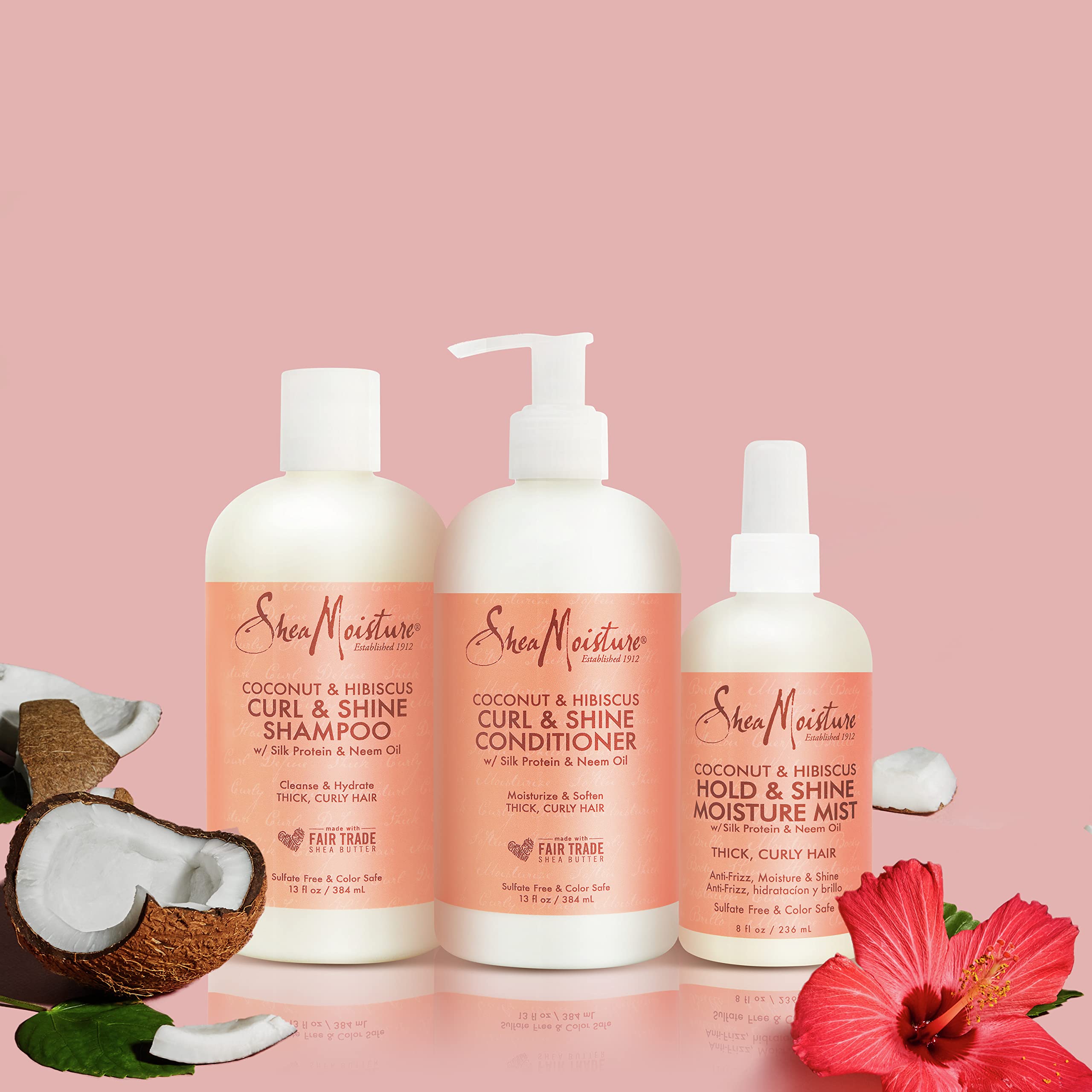 No silicones or sulfates graphic—clean ingredients for curl care.