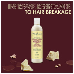 Frizz-serum texture from Sheamoisture styling lotion on hair strands