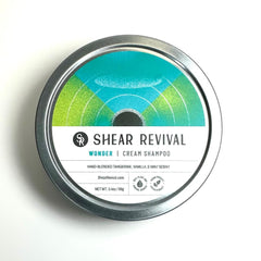 Shear Revival Wonder Shampoo bottle showing color-safe cleansing for all hair types