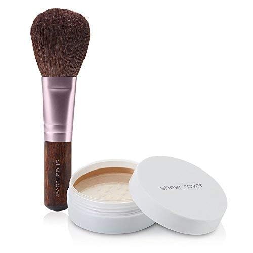 Free brush included with Sheer Cover Perfect Shade kit for even application.