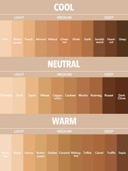 Close-up of skin showing Sand shade blending to match tones.