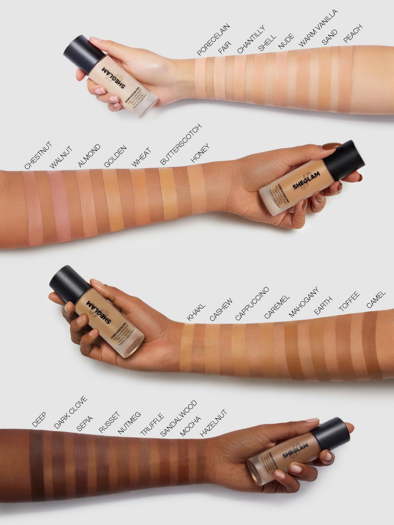 Texture detail of liquid formula ideal for layering and buildable coverage.