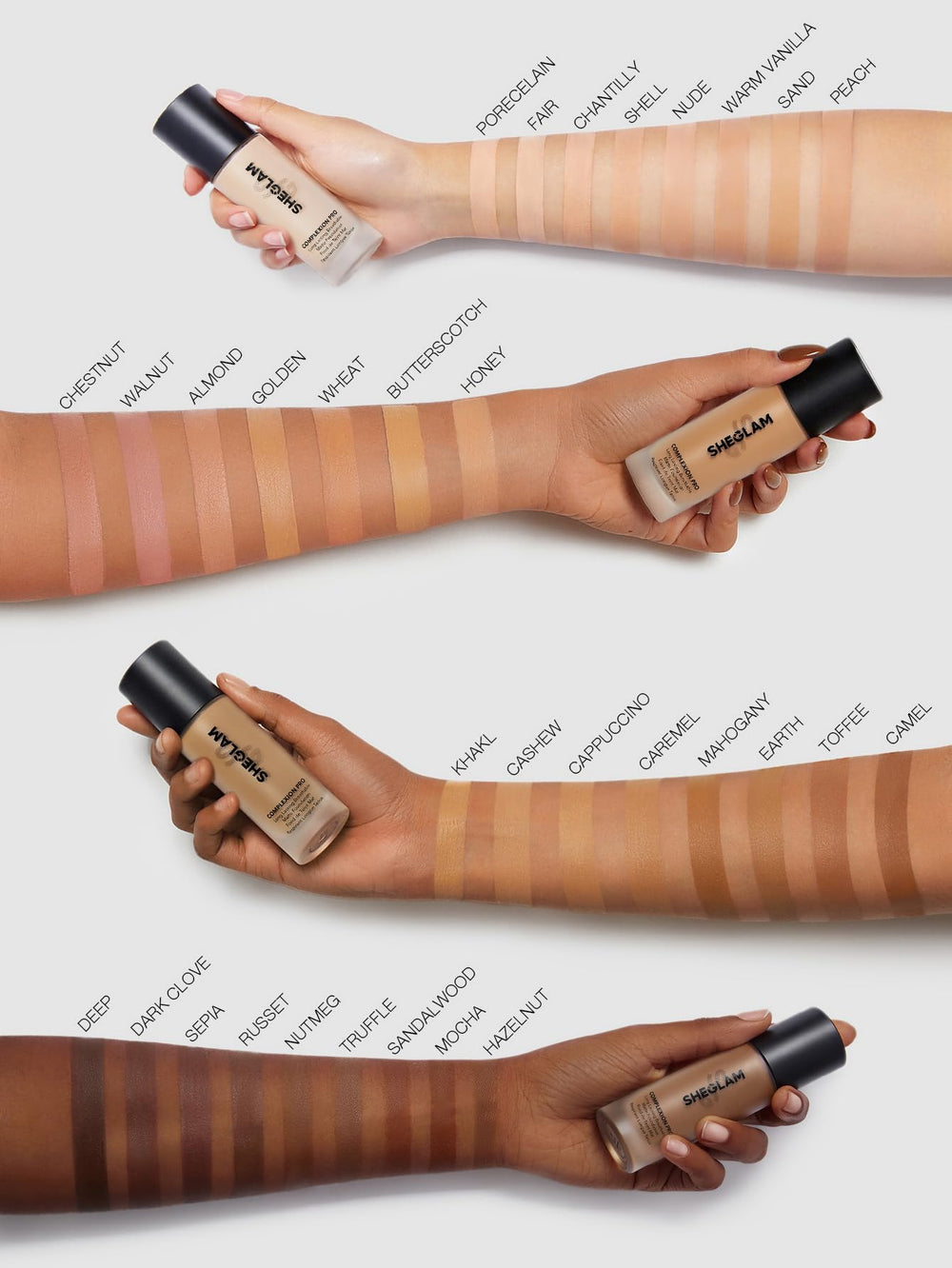 Texture detail of liquid formula ideal for layering and buildable coverage.