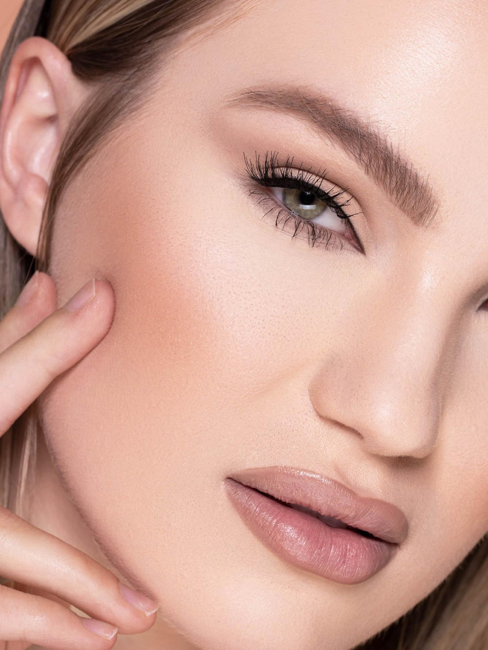 SHEGLAM full-coverage foundation porcelain matte finish appearing smooth with shine control.