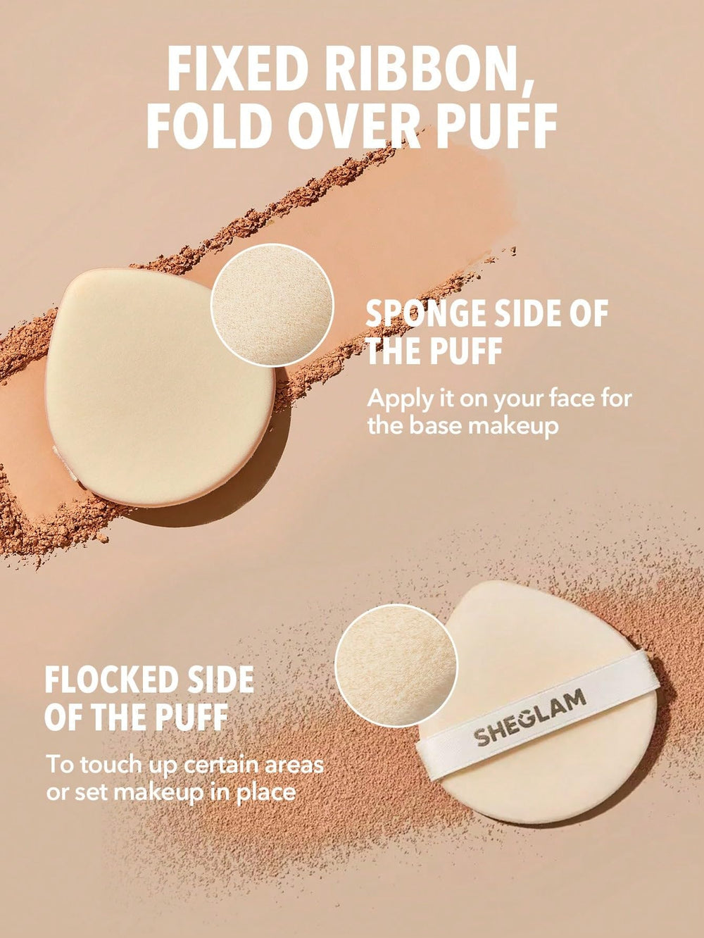 SHEGLAM Long-wear waterproof powder keeps makeup intact through the day.