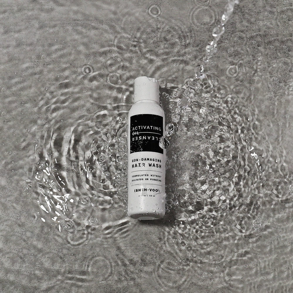 SHEHVOO AOC Duo Kit lather and rinse in bathroom for easy routine