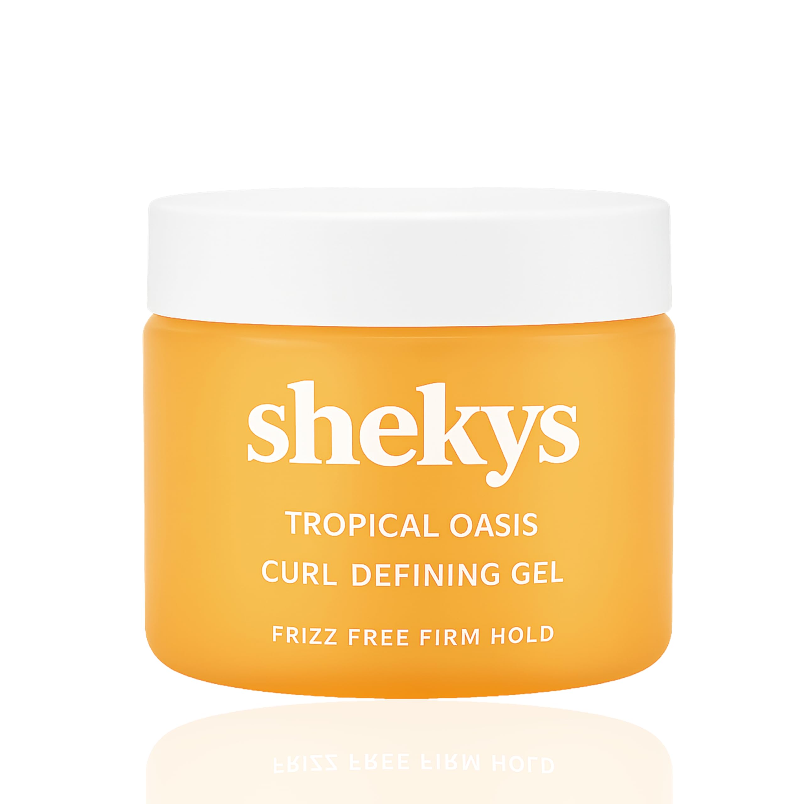 Shekys anti-humidity gel bottle delivering frizz-free, strong hold curls.