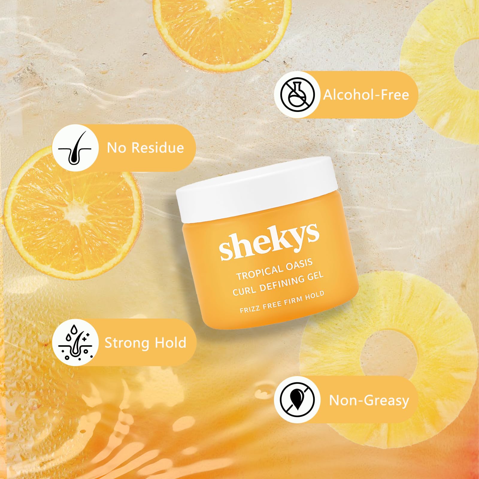 Sleek finish from Shekys gel for polished styling without stickiness.