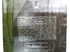 Sheló NABEL Bergamot Shampoo label close-up highlights natural bergamot ingredients.