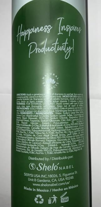 Sheló NABEL shampoo ingredients closeup highlights rosemary and chili for scalp vitality.