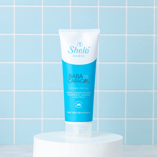 Sheló NABEL snail cream texture swirl highlights creamy application