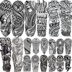 SHELYEXIEN 20-sheets full-arm tattoo set for bold designs and long wear