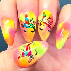 SheModern air-dry sticky polish shown in action on nails.