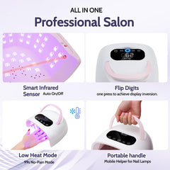 SHEXNAIL UV Nail Lamp detachable base for easy cleaning