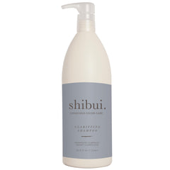 SHIBUI Clarifying Shampoo bottle on shelf demonstrates deep cleansing.