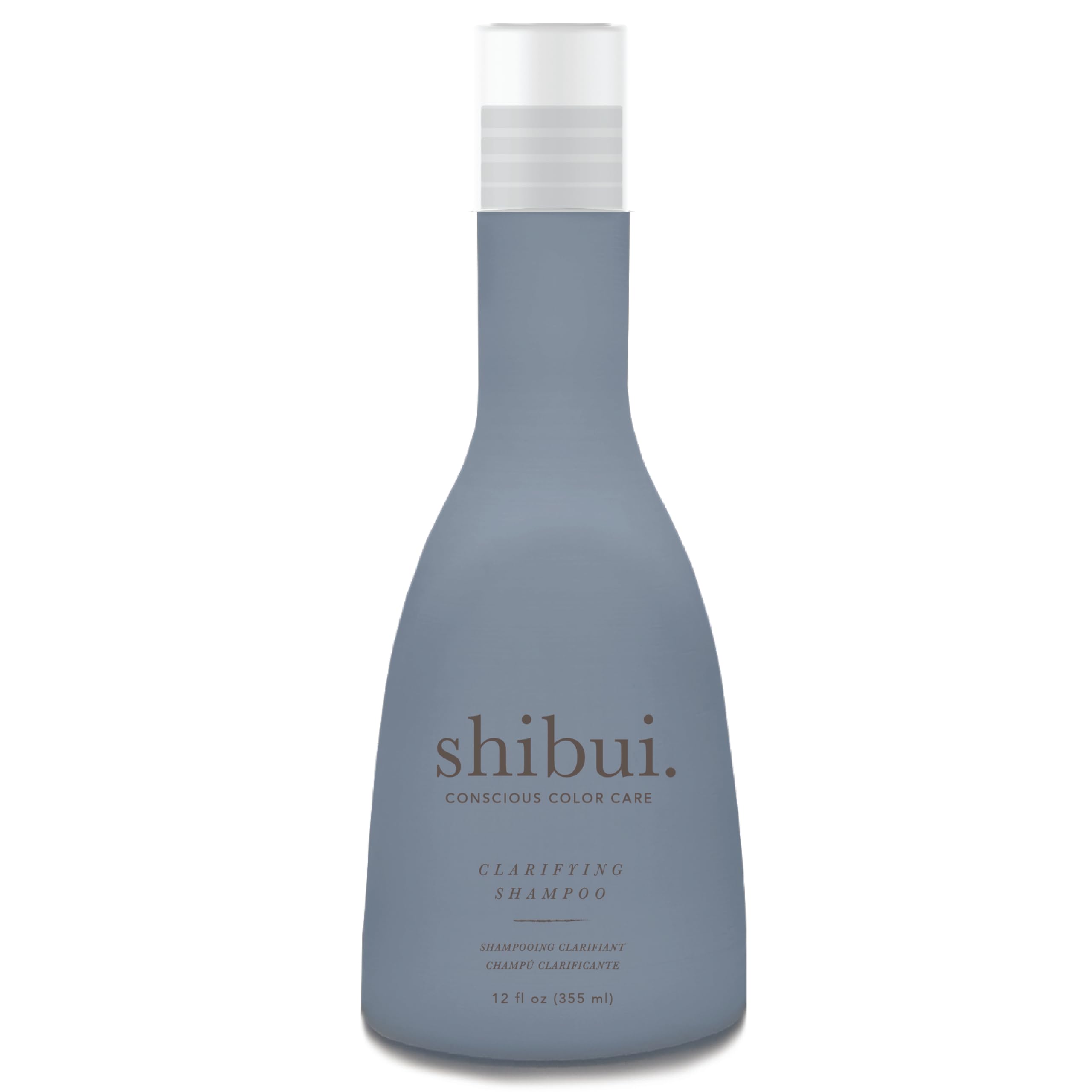 SHIBUI Clarifying Shampoo bottle shot highlights color-safe cleanse for refreshed hair