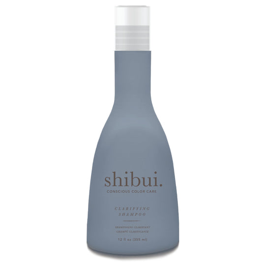 SHIBUI Clarifying Shampoo bottle shot highlights color-safe cleanse for refreshed hair