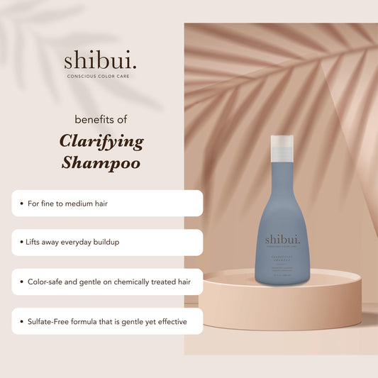 SHIBUI Clarifying Shampoo lather closeup hints thorough cleansing and vitality