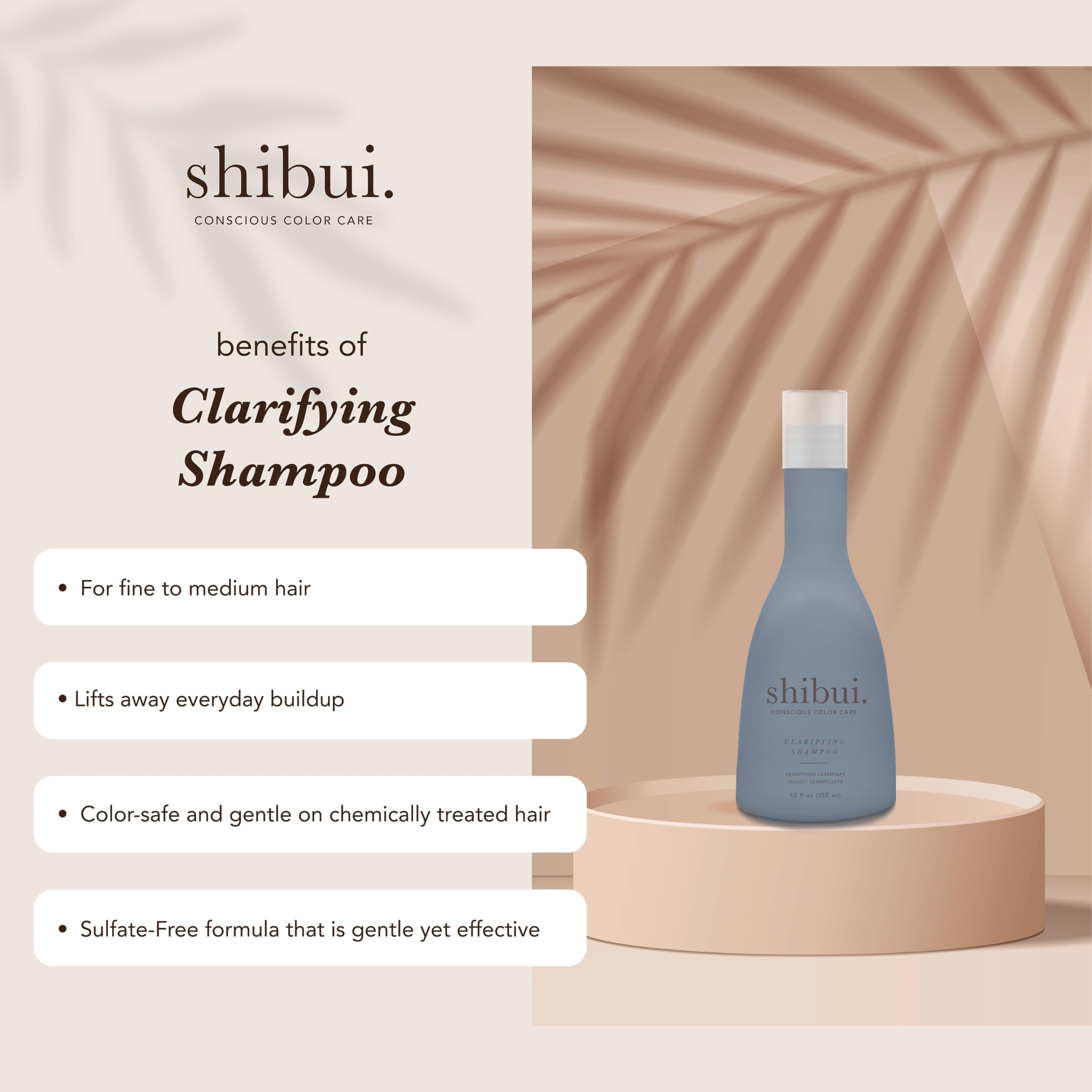 SHIBUI Clarifying Shampoo rich lather shows sulfate-free cleansing.