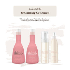 SHIBUI Volumizing Shampoo 12 oz bottle emphasizes color-safe, lightweight cleansing.