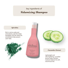 SHIBUI color care formula with bamboo and oat oil protecting vibrancy during styling.