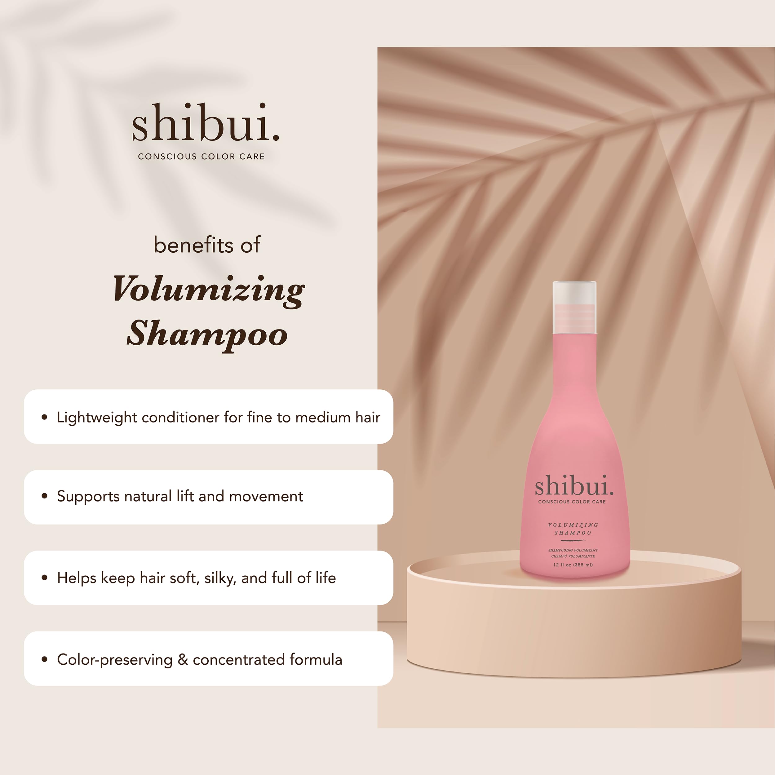SHIBUI Volumizing Shampoo lather on thin hair delivers natural body without weighing down.