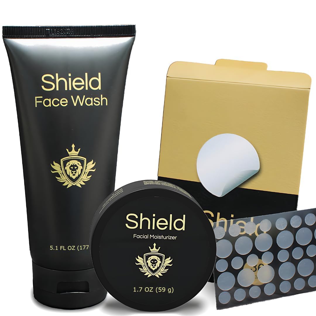 Shield Acne System face wash bottle cleanses skin for a refreshed start in your routine