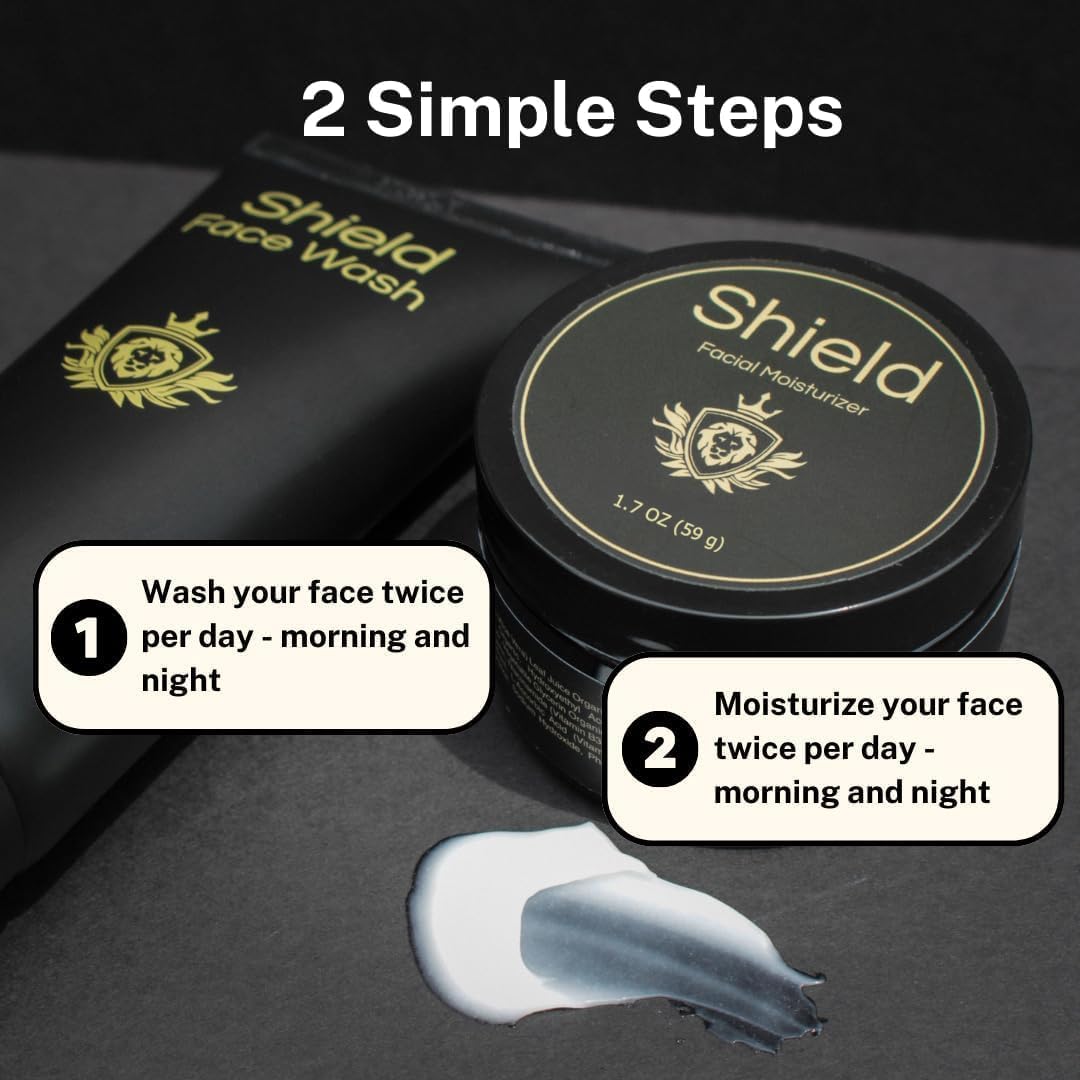 Shield Acne System packaging front showcases the two-month kit for easy use