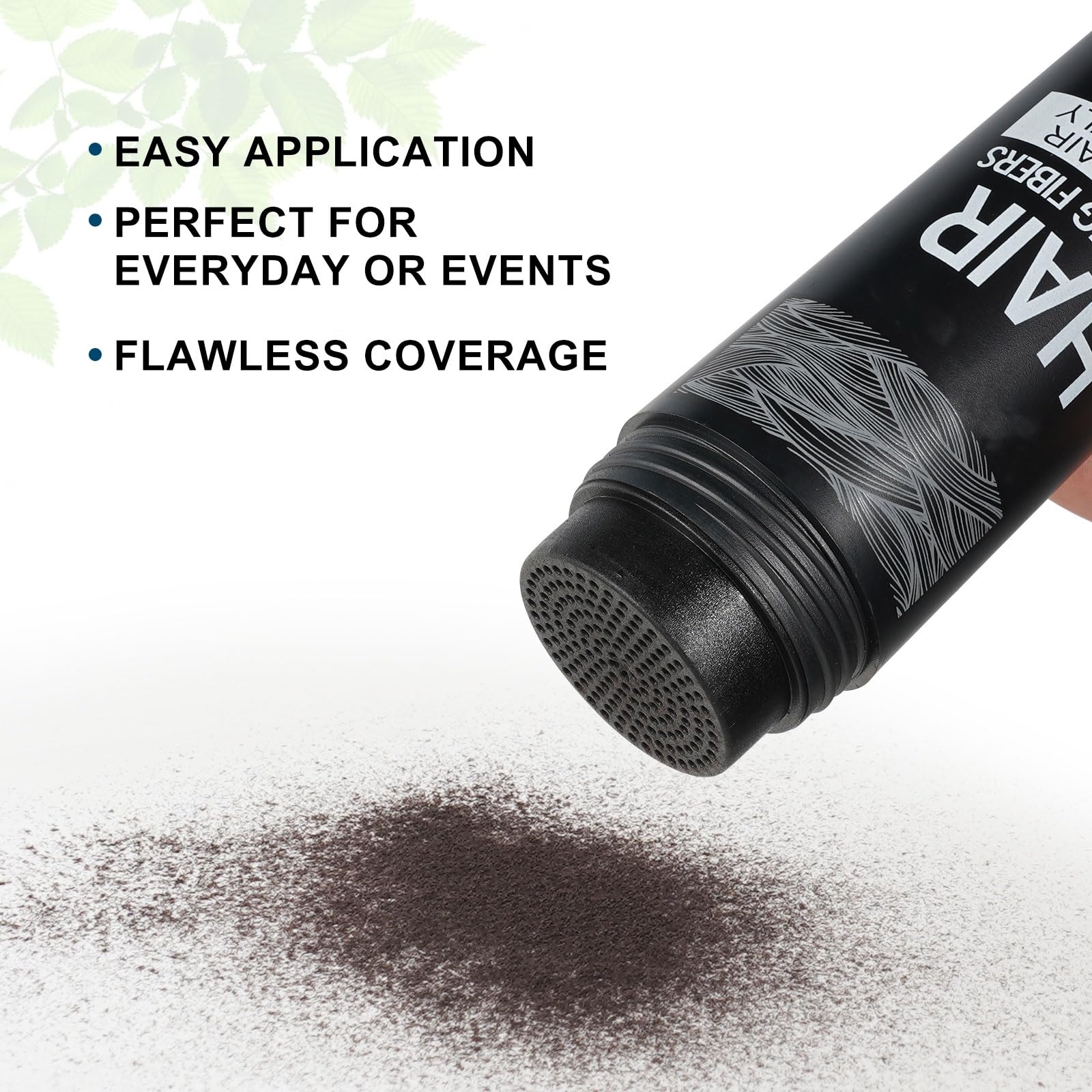 SHIFAKOU fibers apply in seconds for quick thickening with a natural look.