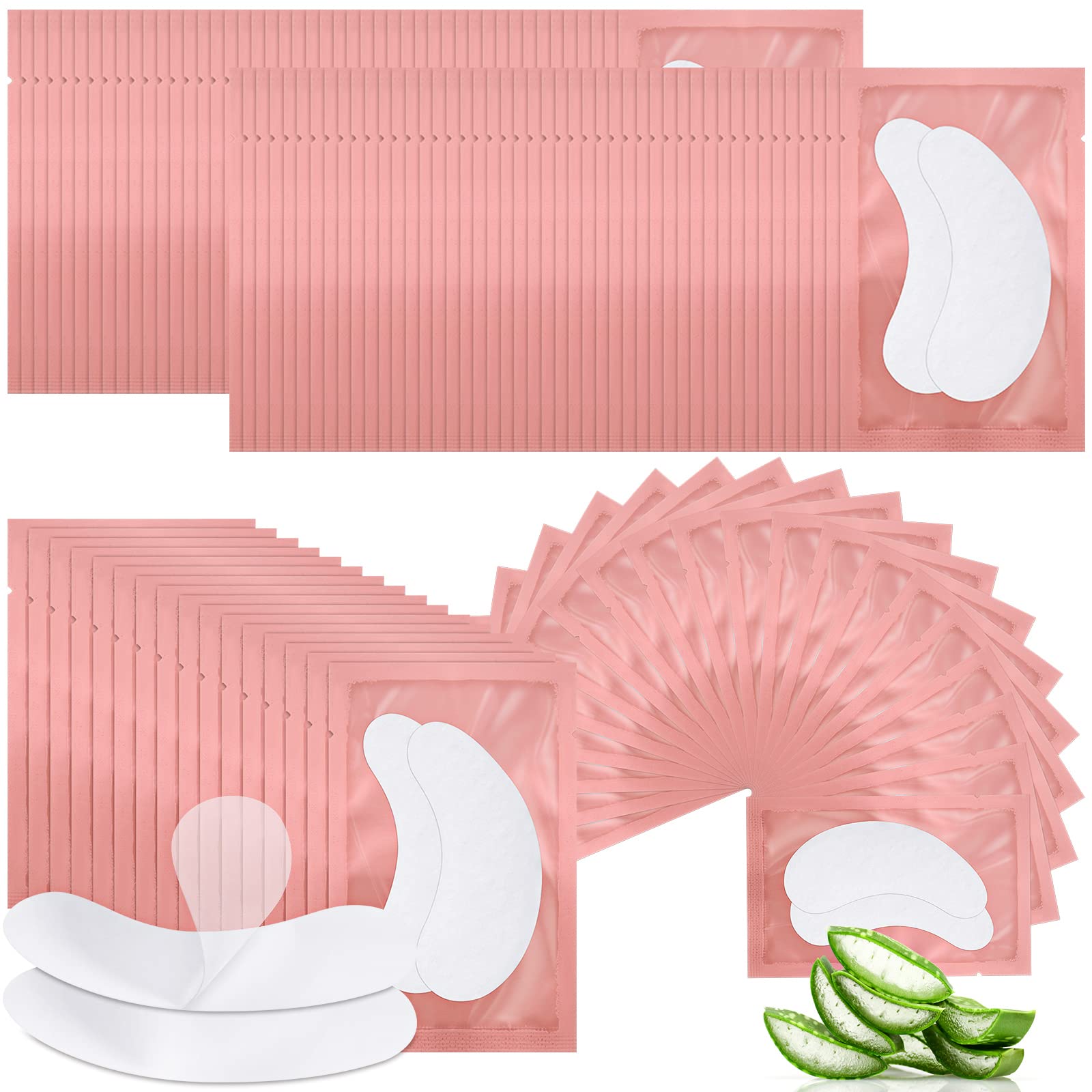 Shihanee 200-pair eye gel pads for eyelash extensions providing secure placement