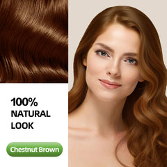 SHIHUANUO Chestnut Brown dye application showing even coverage.