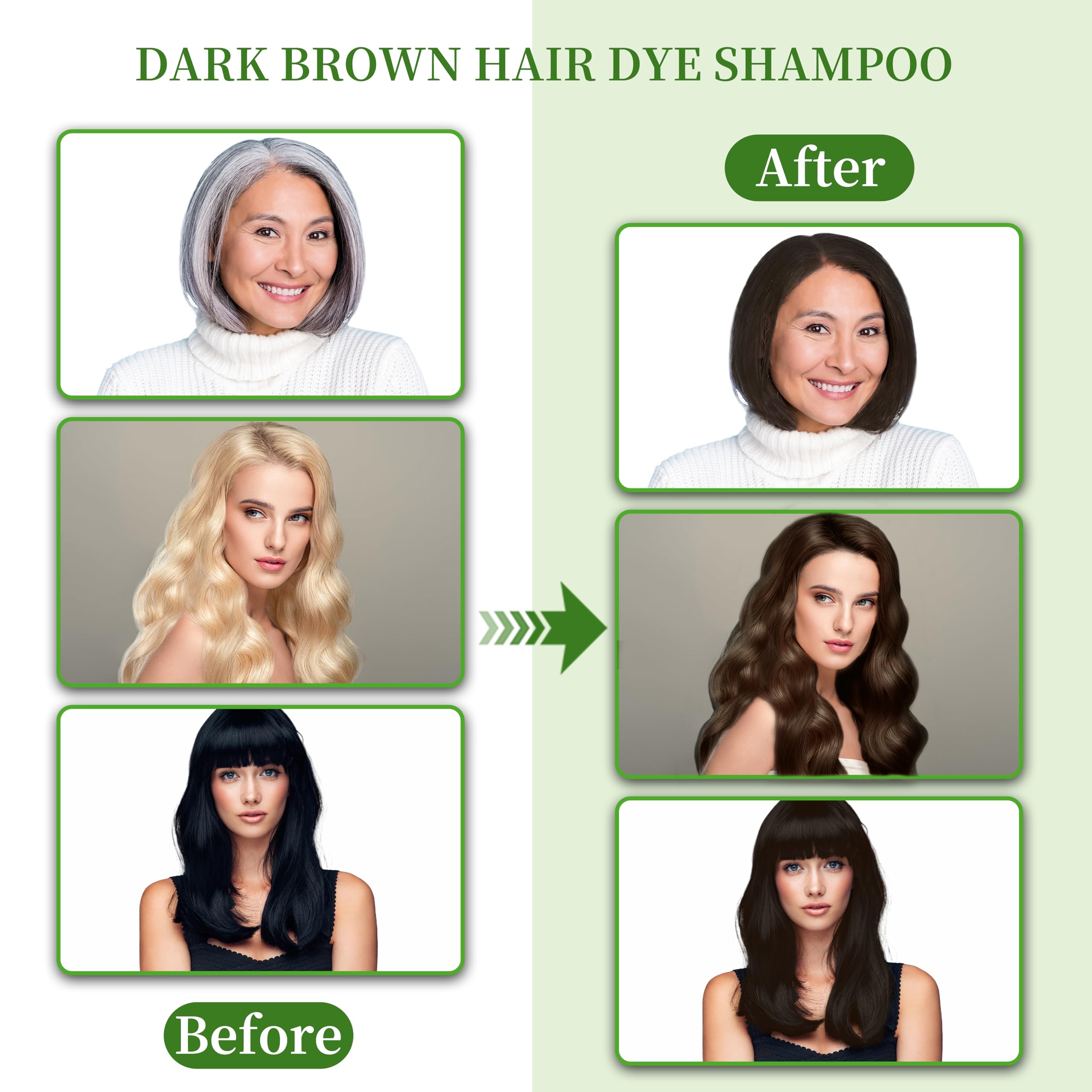 SHIHUANUO creamy lather on hair showing gentle cleansing and color