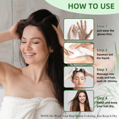 Application on dry hair showing beard darkening possibility with SHIHUANUO.