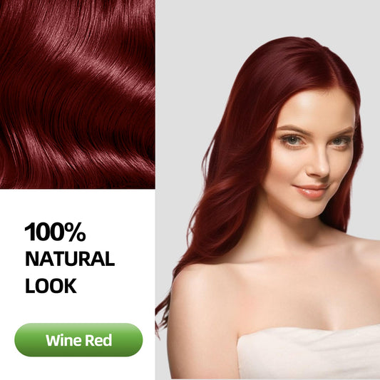 SHIHUANUO wine-red hair dye shampoo gloves ready for protective application