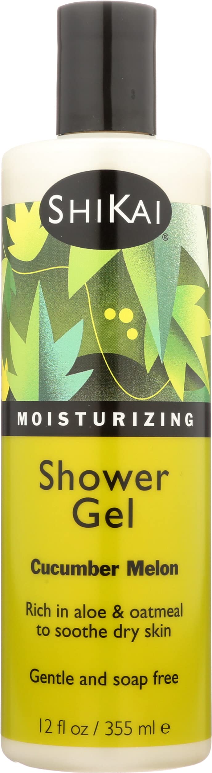 ShiKai all natural moisturizing shower gel with cucumber melon scent, pack of 3 for a hydrating cleanse.