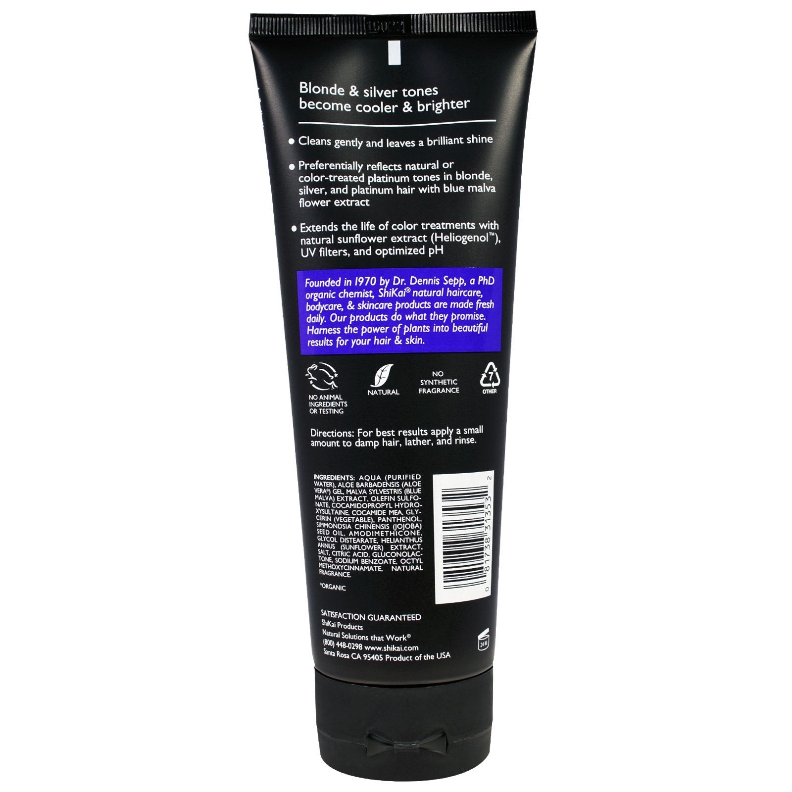 Shikai blue malva flowers highlight color-safe conditioning.