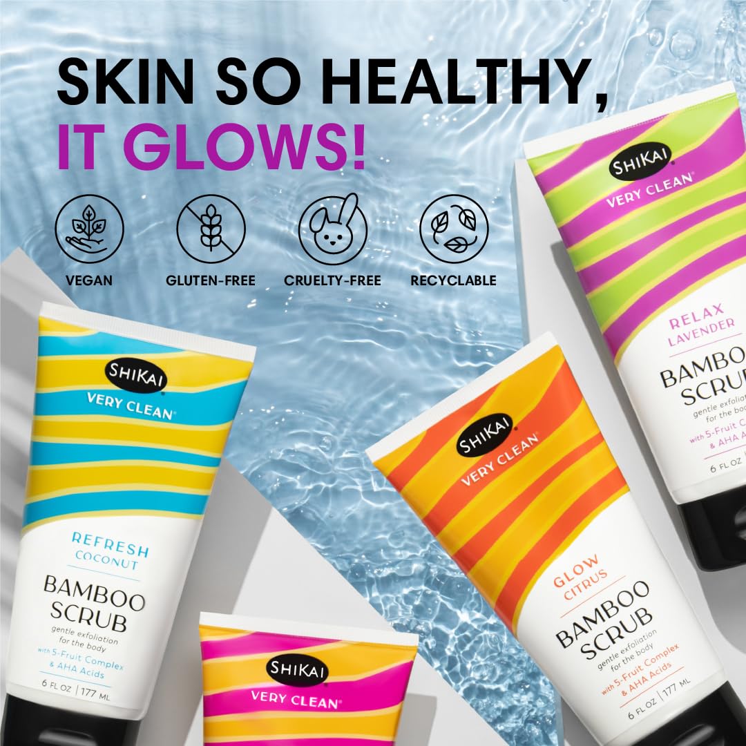 ShiKai body care system helps achieve glowing skin after exfoliation.