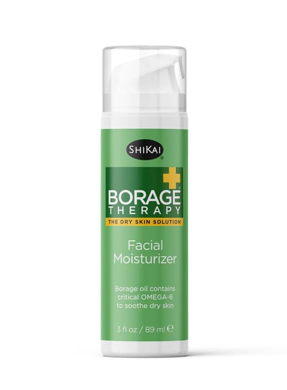 ShiKai Borage Therapy face cream pump shows lightweight hydration for daily use.
