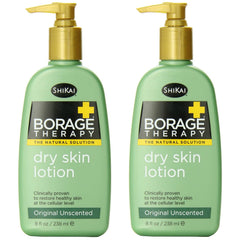 ShiKai Borage Therapy Lotion 8oz pack bottle provides hydration for dry skin.
