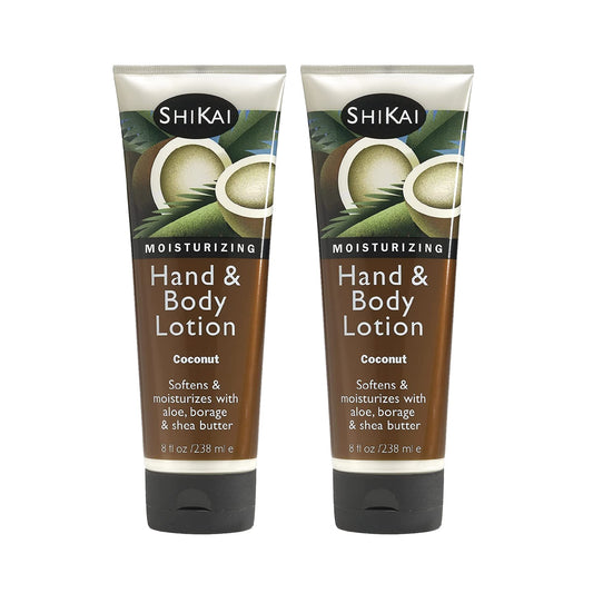 ShiKai Coconut Hand and Body Lotion Pack 2 packaging designed for daily moisturization.