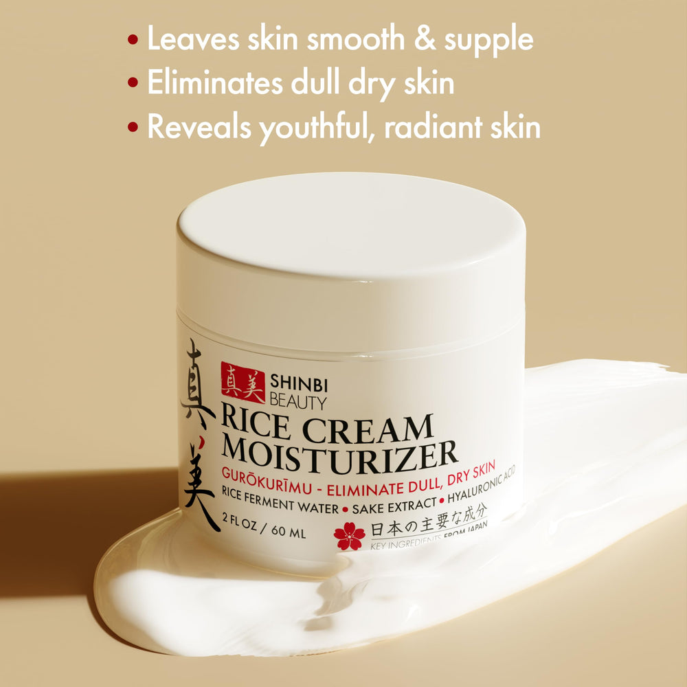 Shinbi Beauty sake extract bottle highlights brightening, gentle exfoliation potential.