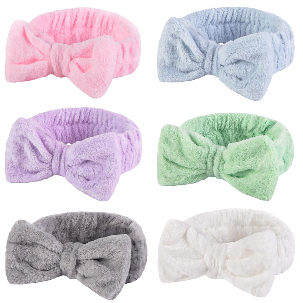 Shindel spa headbands six-pack colorful collection gently holds hair during skincare