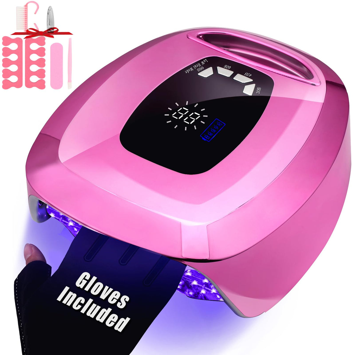 ShineCai UV LED Nail Lamp front view highlighting 108W power for even curing.