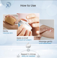 ShingleX Moisturizing Skin Cream after-shower application on forearms for daily care