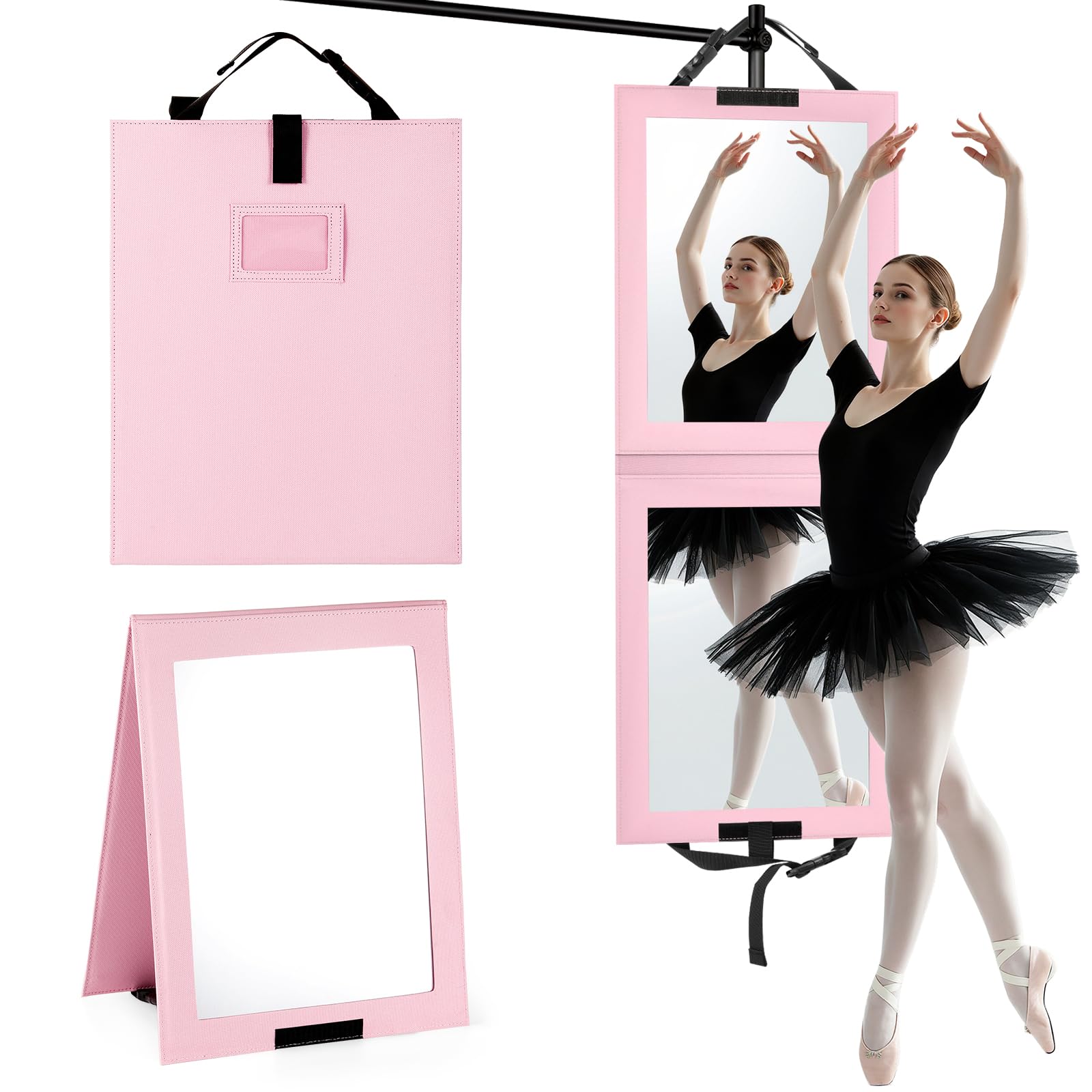 Shinowa foldable full-length mirror open for a full head-to-toe check.