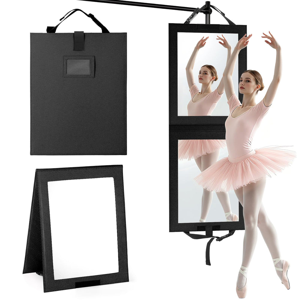 Shinowa foldable full-length mirror for dancers backstage with clear reflection.