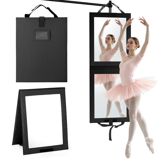 Shinowa foldable full-length mirror for dancers backstage with clear reflection.