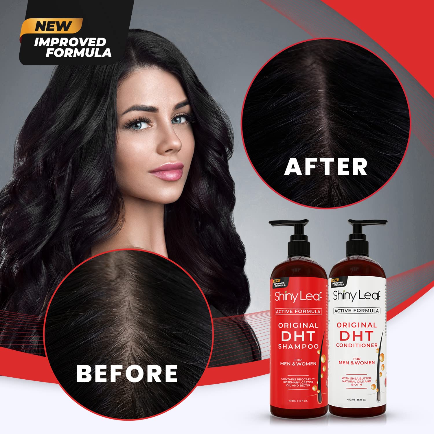 Shiny Leaf Castor oil and rosemary oil blend for scalp nourishment.
