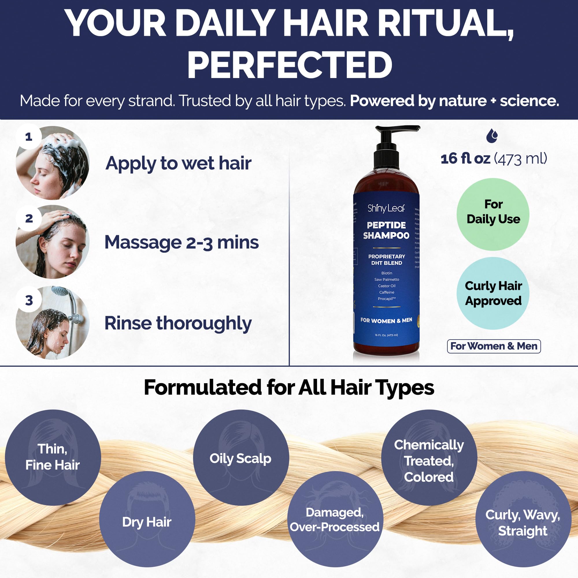 Shiny Leaf sulfate-free, color-safe formula label